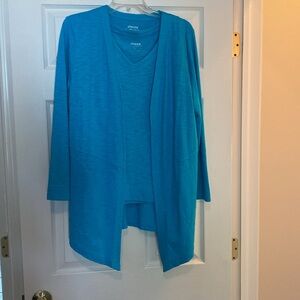 Chico’s Turquoise Tank Top with Jacket-M (size1)
